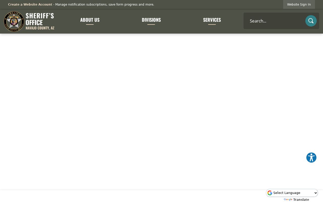 Navajo County Sheriff's Office criminal and jail records source