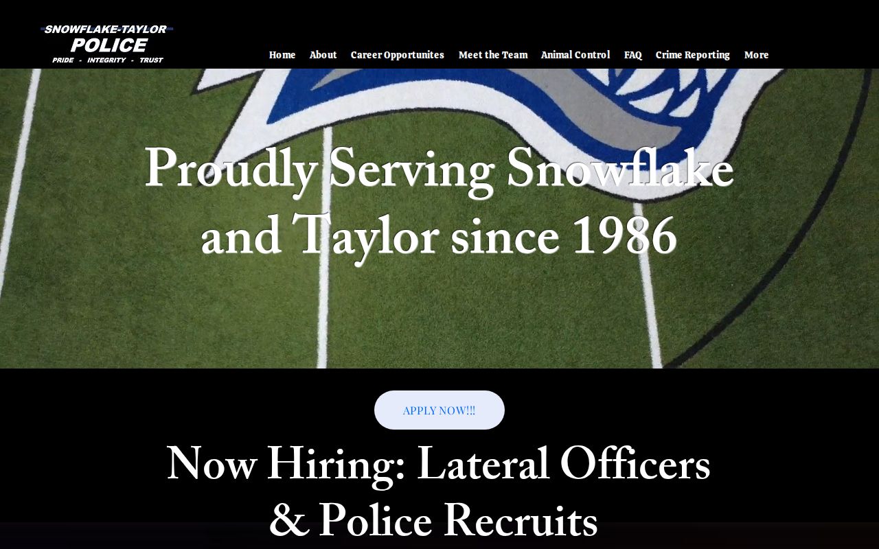 Snowflake Navajo County criminal history Snowflake-Taylor Police Department site